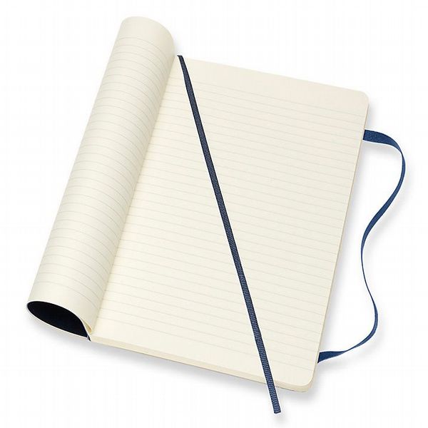 Moleskine Sapphire Blue Large Ruled Notebook Soft Cover