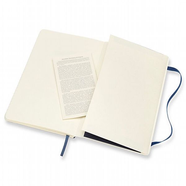 Moleskine Sapphire Blue Large Ruled Notebook Soft Cover