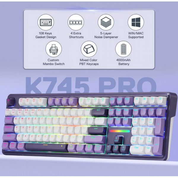 Redragon K745 PRO Wireless RGB Gaming Keyboard
