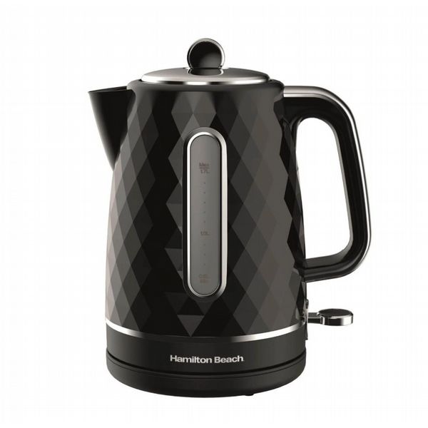 Hamilton Beach Kettle And Toaster Set Diamond Collection Black