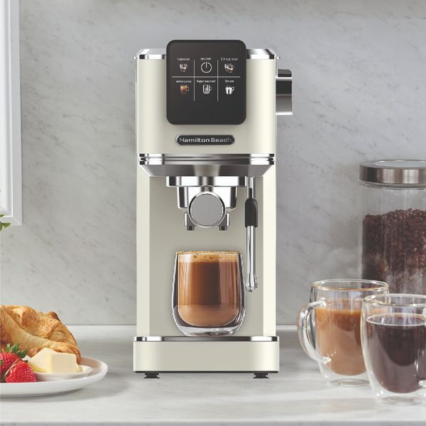 Hamilton Beach BaristaPro Touch 5 in 1 Espresso Machine - Cream