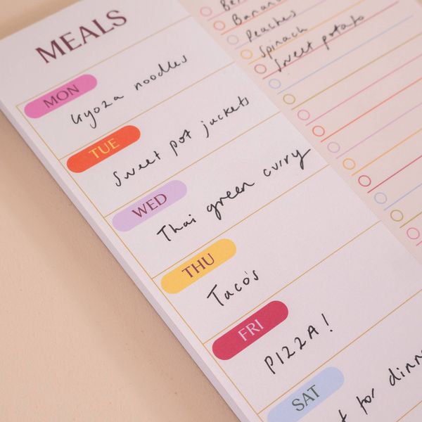 A5 Meal Planner & Shopping List | Colour Theory