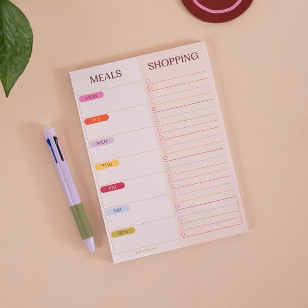 A5 Meal Planner & Shopping List | Colour Theory