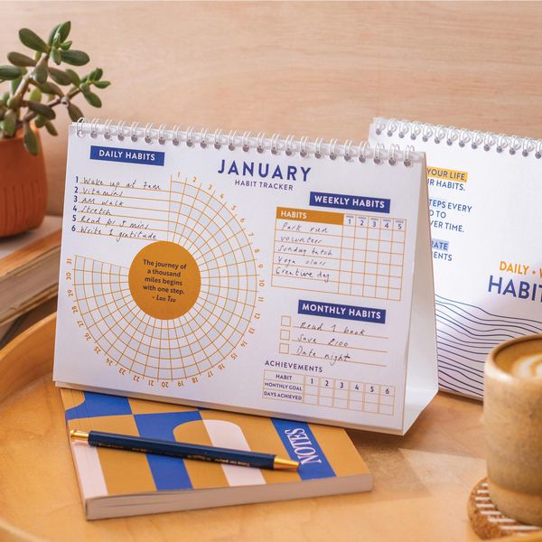 Habit Tracker | 12 Month Goal Planner | Tidal Waves