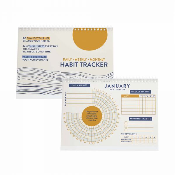 Habit Tracker | 12 Month Goal Planner | Tidal Waves