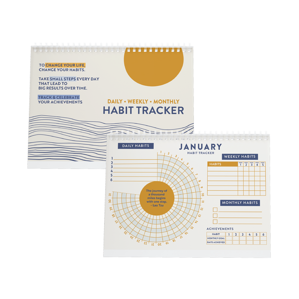 Habit Tracker | 12 Month Goal Planner | Tidal Waves