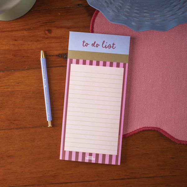To Do List Pad | Berry Stripe