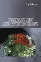Culinary Art and Anthropology (PDF eBook)