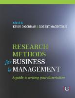Research Methods for Business and Management: a guide to writing your dissertation (PDF eBook)