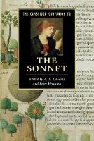 Cambridge Companion to the Sonnet, The