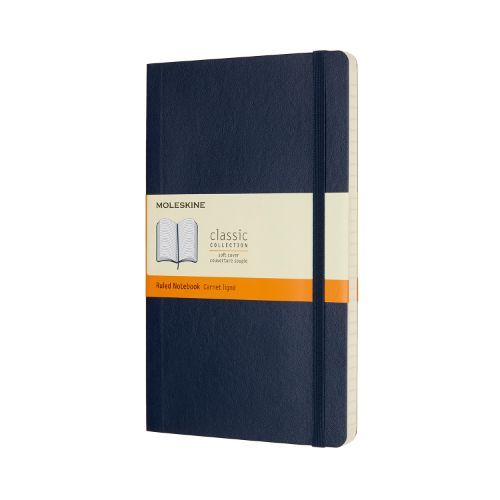 Moleskine Sapphire Blue Large Ruled Notebook Soft Cover