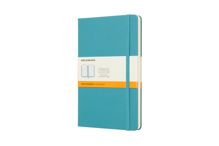 Moleskine Reef Blue Notebook Large Ruled Hard Cover