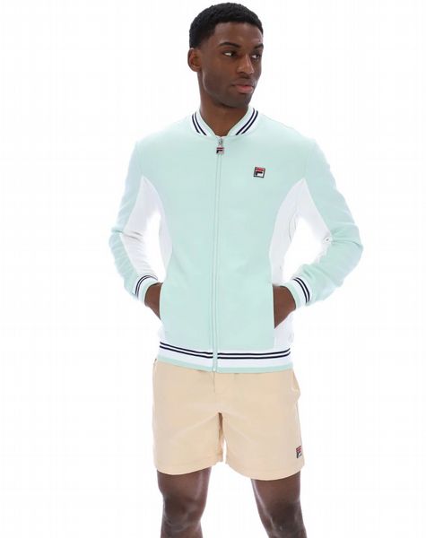 FILA SETTANTA JKT MENS BASEBALL TRACK JACKET SURF SPRAY/WHITE/FILA NAVY
