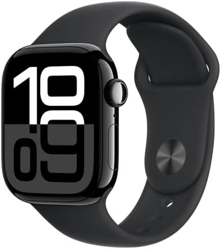 Refurbished Apple Watch Series 10 46mm, Midnight case, Black band. Grade A