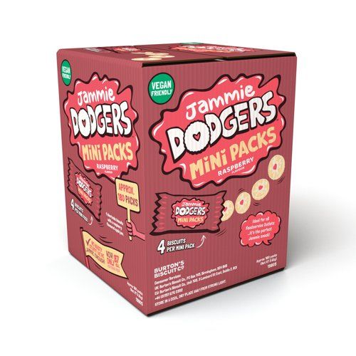 Jammie Dodgers Biscuits Mini Packs Bulk Box 20g (Pack of 180)