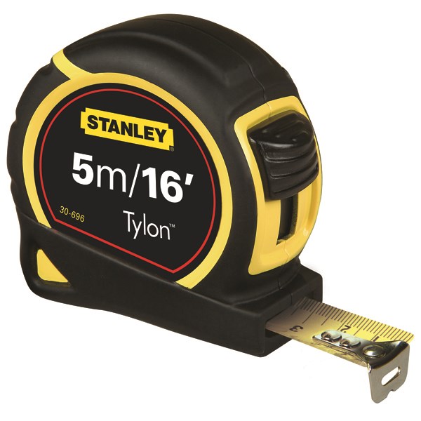 Stanley Retractable Tape Measure With Belt Clip, 5m