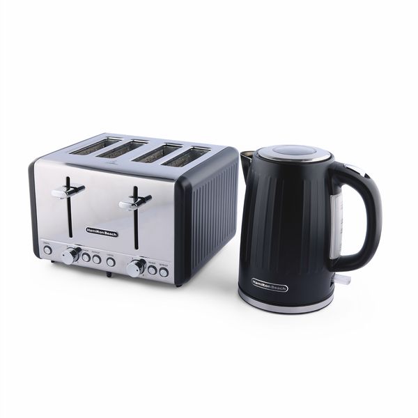 Hamilton Beach Kettle And Toaster Set Harmony Collection Espresso Black