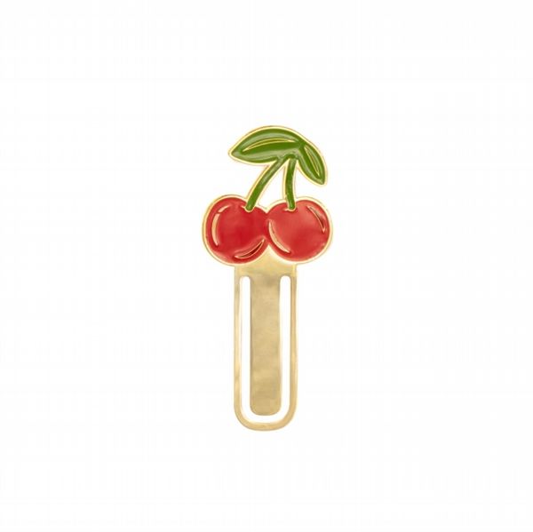Sass & Belle Cherry Metal Bookmark