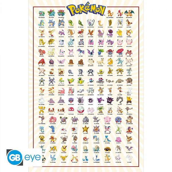 Pokemon Kanto 151 English 61 x 91.5cm Maxi Poster
