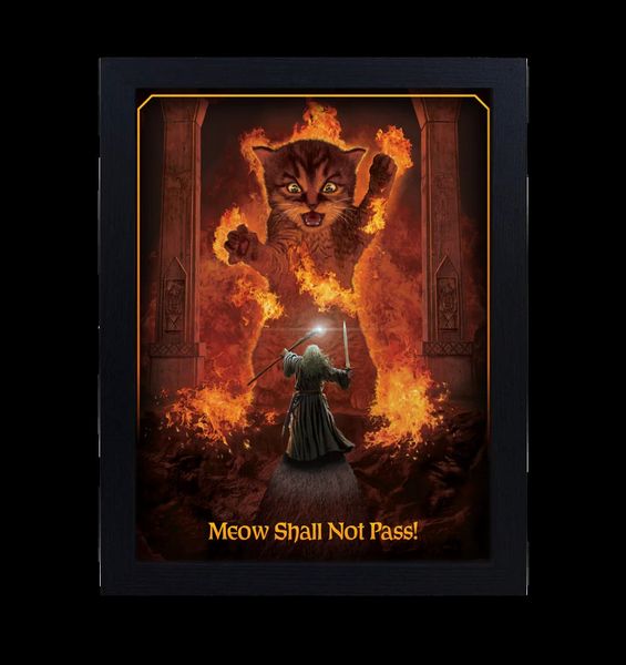 Meow Shall Not Pass 30 x 40cm Framed Collector Print