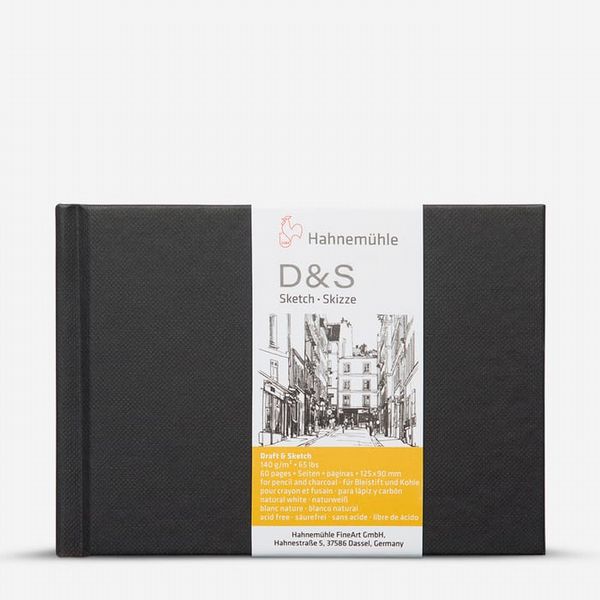 Hahnemuhle : D&S Sketch Book : Landscape : 140gsm : 30 Sheets : 9x12.5cm (Apx.4x5in)