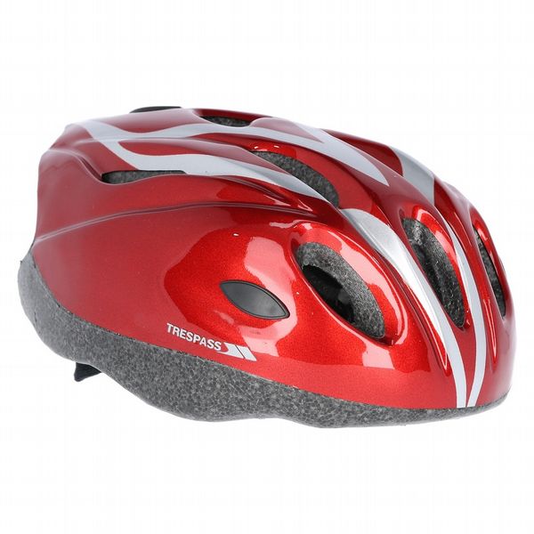 Trespass Tanky Youths Cycle Helmet (Metallic Red, 52/56)